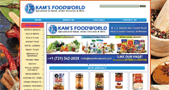 Desktop Screenshot of kamsfoodworld.com